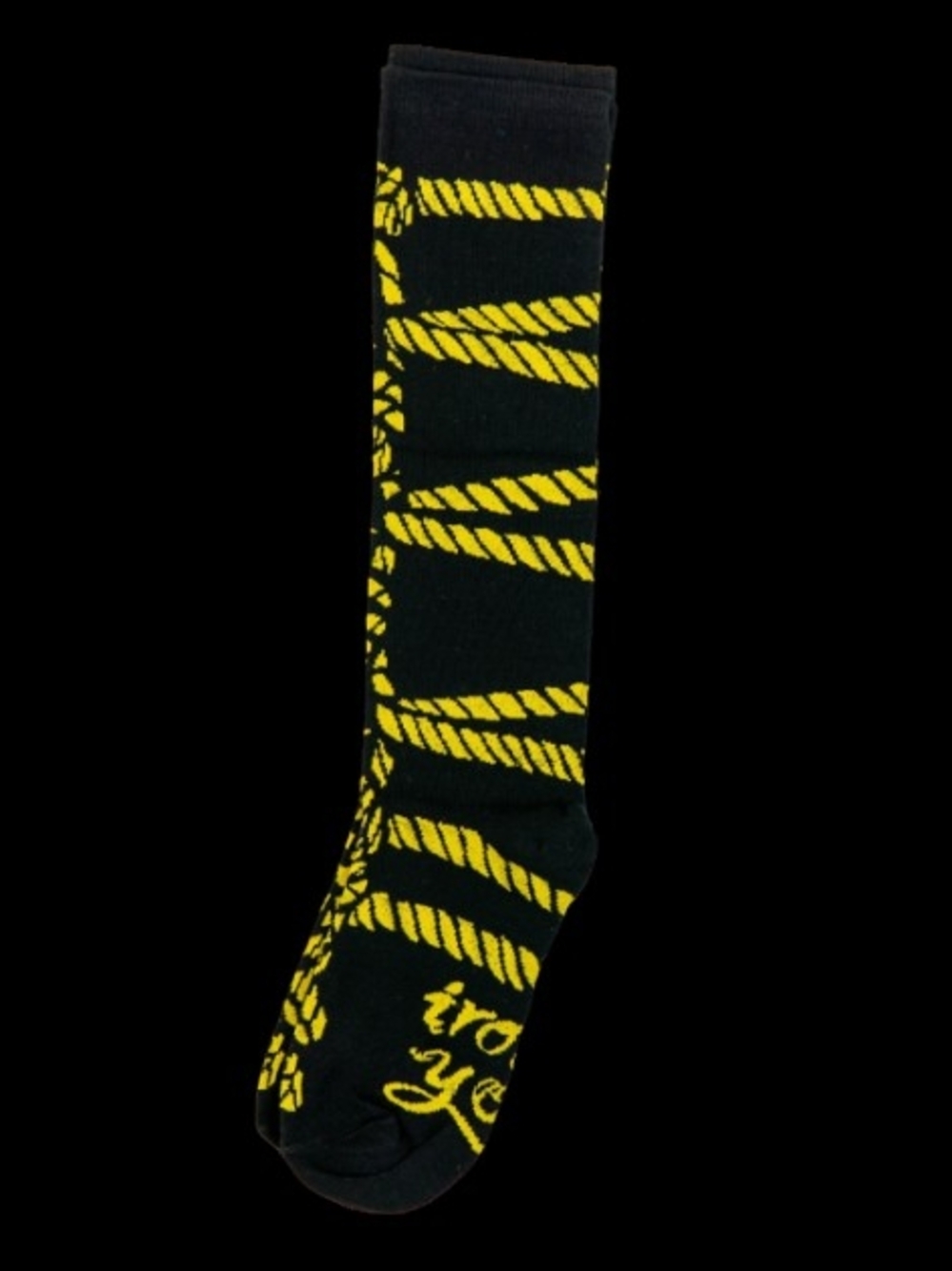 Iron Yokai Knee Socks - Hishi Shibari Yellow